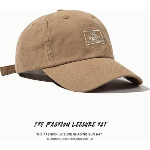 2021 Spring Summer High Quality Simple Pure Color Letter Printing Peaked Cap for Woman Khaki Red White Black Baseball Cap Hats