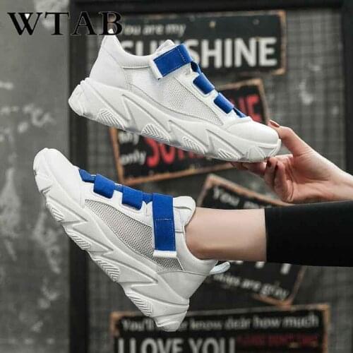 WTAB new flange women sneakers casual 2019 decouple ladies running shoes mesh basket femme platform white sneakers women shoes