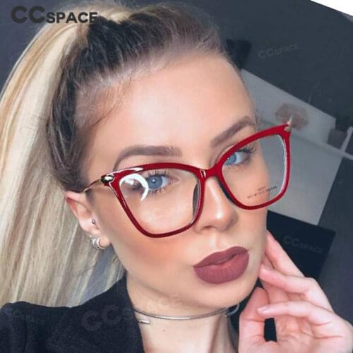 45918 TR90 Anti Blue Light Big Cat Eye Glasses Frames Women Optical Fashion Computer EyeGlasses