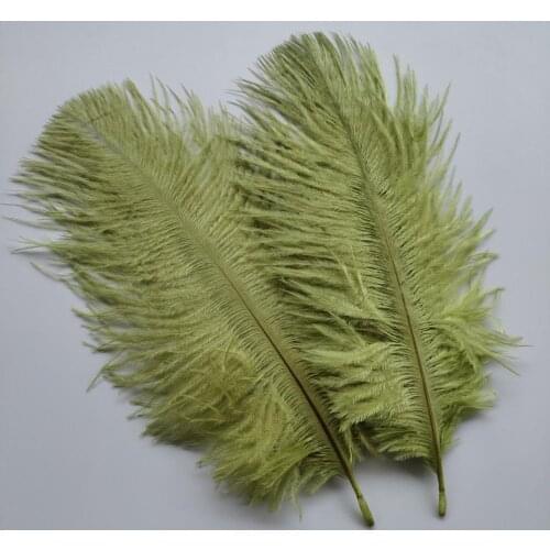 Wholesale 10pcs Beautiful Olive Green High Quality 6-8 inches/15-20cm Ostrich Feather For Wedding Decoration Handmade