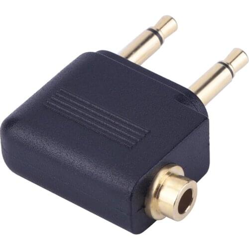 20PCS Airplane Airline Flight Travel Adapters for Headphones Golden Plated 3.5mm Jack Audio Earphone Headset Converter Adapter