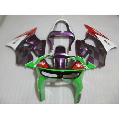 Free 7 gifts fairing kit for Kawasaki ZX6R 1998 1999 purple green red bodywork fairings set ninja zx6r 98 99 LF01