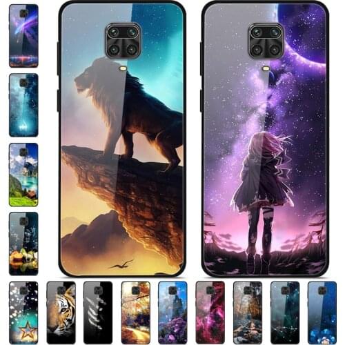 For Xiaomi Redmi Note 9S Case Temepred Glass Protective Hard Back Cover for Xiaomi Redmi Note9S Case Bumper Redmi Note 9 Pro Max