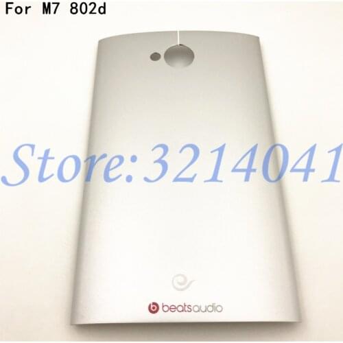 Original Back Metal Battery Cover For HTC One Dual Sim M7 802t 802d 802w Battery Back Door Cover Case Housing With Logo