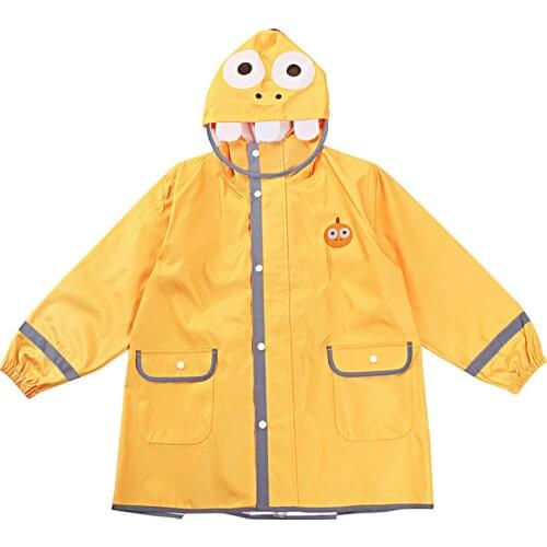 Childrens Raincoat Girl Boys Raincoat Child Baby Students School Bag Position Reflective Strip Raincoat