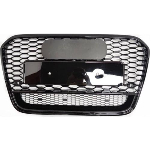 For RS6 Style Front Sport Hex Mesh Honeycomb Hood Grill for Audi A6/S6 C7 2012 2013 2014 2015 car-styling accessories