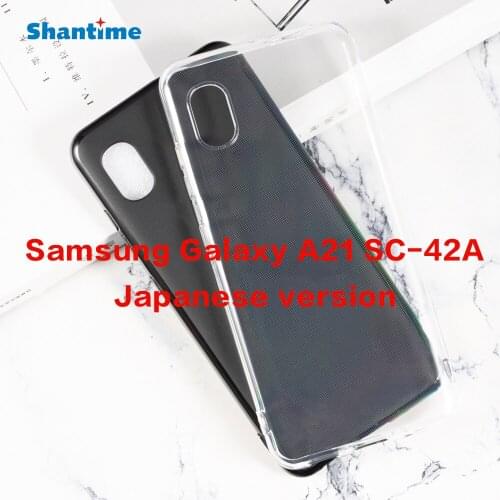 For Samsung Galaxy A21 SC-42A Japanese version Gel Pudding Silicone Phone Protective Back Shell Soft TPU Case