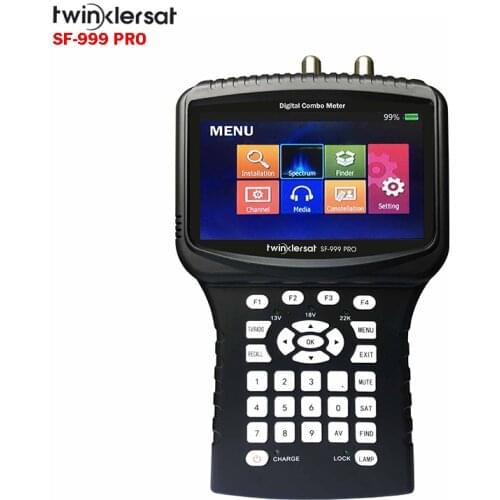 DVB-T2 DVB-S2 DVB-C Combo Sat Finder 4.3" Screen support Spectrum Analyzer HD CCTV Camera Twinkler SF-999 better than Satlink