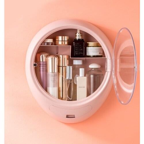 Cosmetic Storage Box Wall Mounted Skin Care Product Rack Bathroom Storage Self-adhesive Waterproof Splashproof Box