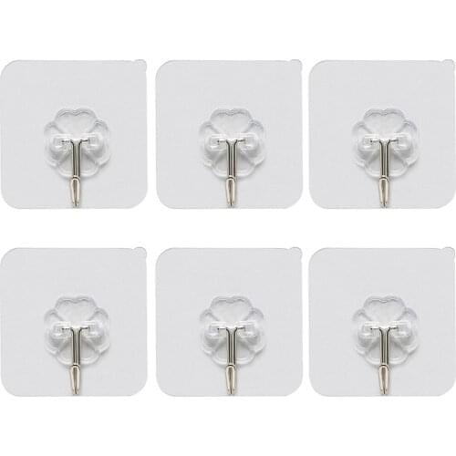 Bathroom Hooks Transparent Viscose After Door Bathroom Kitchen Hooks To Strengthen Load Bearing Household Goods Kitchen Hook