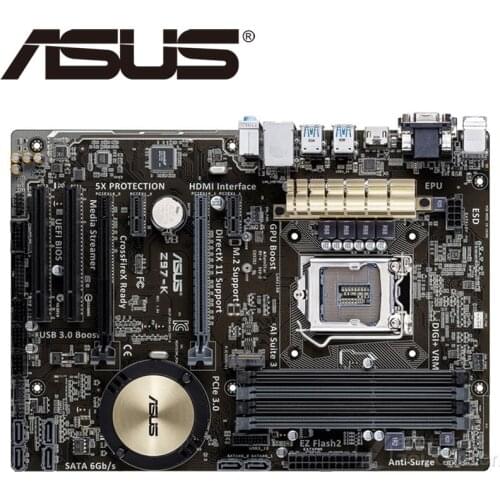 ASUS Z97-K original motherboard LGA 1150 DDR3 i7 i5 i3 CPU 32G SATA3 USB2.0 UBS3.0 Z97 used desktop motherboard