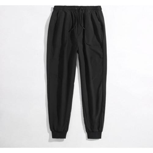 2021 Mens Casual Pants Sports Pants Four Seasons Youth Loose Fat and Large Loose Stretch Pants