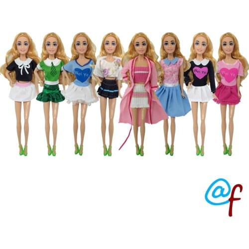 N-19 1-set Doll Clothes Girl DIY for 1/6 OOAK Beauty Dolls Dress A Brand Head As Gift If 3sets or More