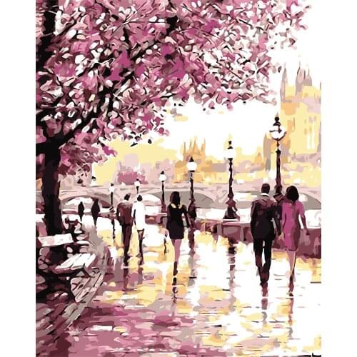 40x50cm Painting By Numbers Landscape DIY Paint By Number Canvas Painting Kits for Adults Modern Home Decor