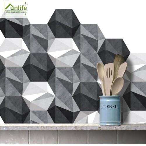 Funlife Floor Sticker Anti-Slip DIY Black and White Gray Abstract Self-adhesive Wall Sticker Waterproof for Bathroom DB108