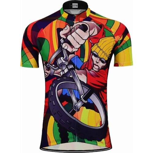 2019 new cool mens cycling jersey short sleeve racing road cycling clothing bicycle wear Maillot Ciclismo Quick dry