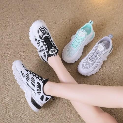 2020 spring and summer new fashion mesh breathable womens shoes old shoes womens trendy thick-soled casual sports shoes X403