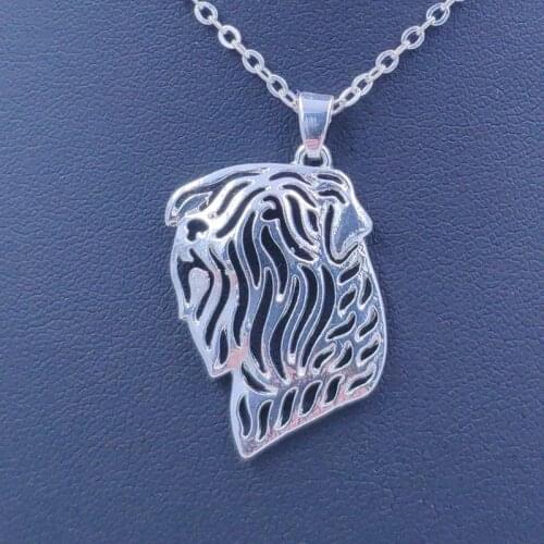 Black Russian Terrier Dog Animal Pendant Necklace Gold Silver Plated Jewelry For Women Male Female Girls Cute N179