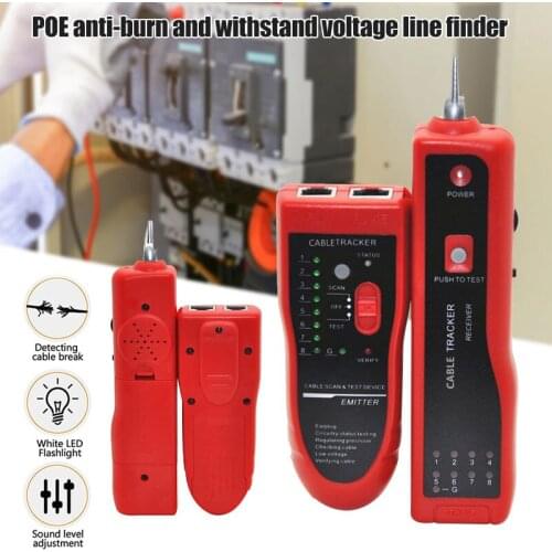 Underground Wire Locator Cable Finder Cable Tester with LED Light Cable Detector Repair and Maintenance Tool тестер