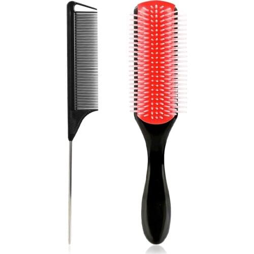 Professional Salon Barber Hair Nine-row Head Meridian Tip Tail Combs Anti-static Massage Comb Hairdressing Care Styling Tools