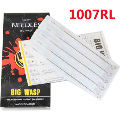 BIGWASP Premium Quality Tattoo Needles 7 Round Liner (7RL) Disposable & Sterilized - 50pcs/box