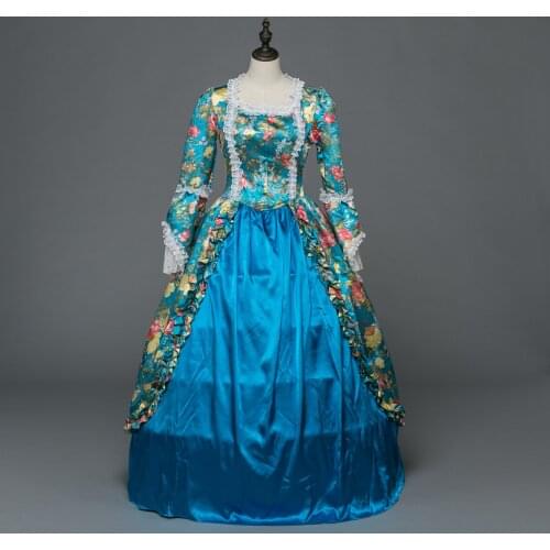 High Quality Southern Belle Renaissance Princess Victorian Cinderella GownRenaissance Costumes Near Me