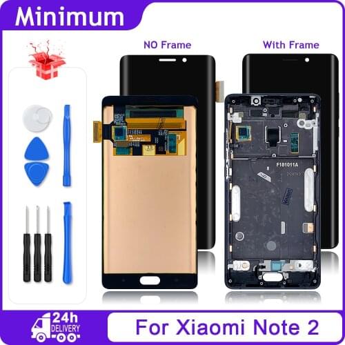 5.7" Original AMOLED For Xiaomi Note 2 Mi Note 2 LCD Display Touch Screen Digitizer Assembly With Frame For Xiaomi Mi Note 2