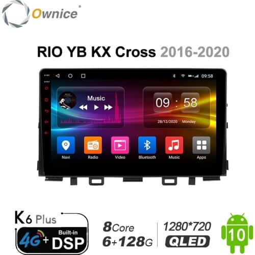 Ownice 1din Car Radio Android 10.0 Carplay GPS Navigation 8 Core Multimedia Car Video Player for Kia RIO YB KX Cross 2016-2020