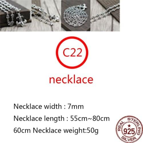 C22 S925 Sterling Silver Necklace Personality Fashion Simple Punk Street Dance Style Anchor Letter Shape Sweater Chain Gift hot