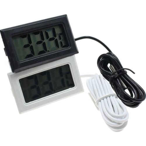 Mini Convenient Digital LCD Thermometer Sensor Hygrometer Gauge Refrigerator Aquarium Monitoring Display Humidity Detector