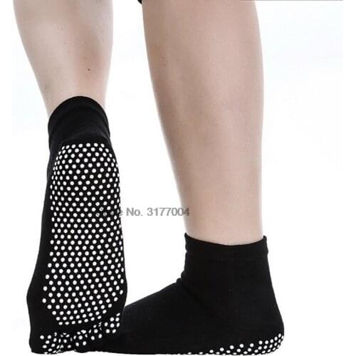 DHL 100pair Fingers Non-Slip Rubber Point Socks Dance Yoga Socks Women Cotton Ballet Socks