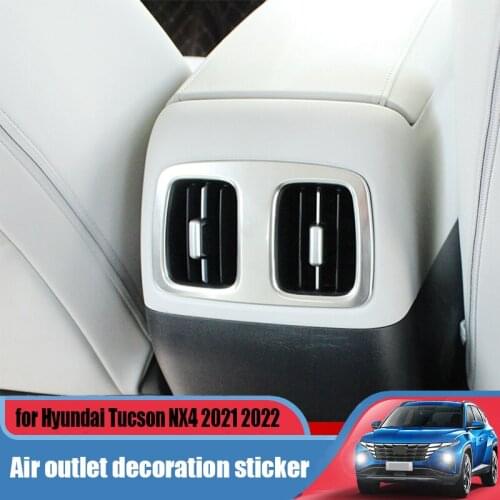For Hyundai Tucson NX4 2021 2022 rear air conditioning outlet decoration stainless steel decorative frame