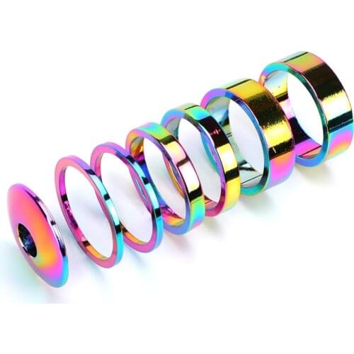 MTB Bicycle Stem Top Cap Headset Spacers Kit Aluminum Fork Ring Spacer 28.6mm 2mm 5mm 10mm Bike Headset Cover