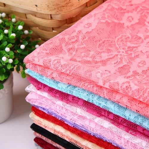 Hot selling Beautiful peony flower Width 150cm African cord Tulle Lace Fabric diy clothes Guipure fabric 15 colors Free shipping