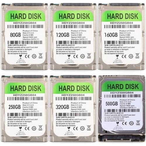 HDD SATA USB Adapter Cable 80/120/160/250/320/500GB for PC Laptop Internal Mechanical Hard Drive Disk