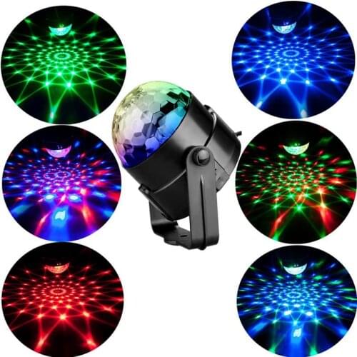 7 Colors DJ Disco Ball Lumiere 3W Sound Activated Laser Projector RGB Stage Lighting effect Lamp Light