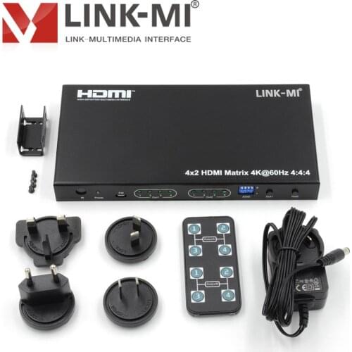 LINK-MI MX13 4x2 HDMI2.0 Matrix Support 4K@60hz YUV4:4:4, 18Gbps,HDCP2.2