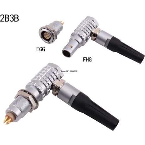 Metal Connector Bent 90 Degree Push-pull Self-locking Aviation Plug Socket