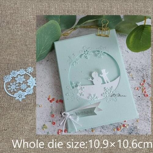 New Design Craft Metal stencil mold Cutting Dies snowflake circle decoration scrapbook die cuts Album Paper Card Craft Embossing