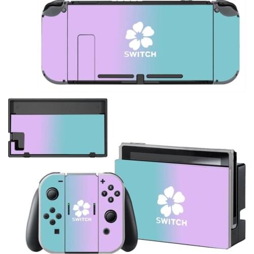 Pure Purple Flower Skin Sticker Decal for Nintendo Switch sticker skin for Nintend Switch NS Console Joy-Con Controller Vinyl
