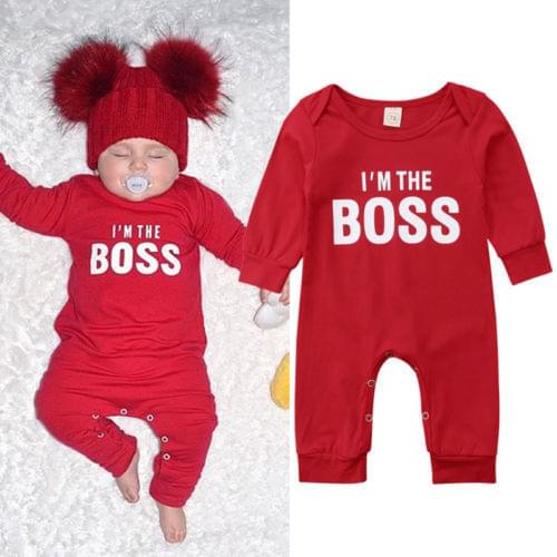 2018 Brand New Autumn Newborn Baby Boys Girls Long Sleeve Funny Letter O-Neck Romper Jumpsuit Outfits Set Cotton Clothes 0-24M