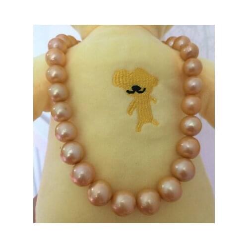 New charming huge 13-15mm south sea round pearl necklace 18inch earring set