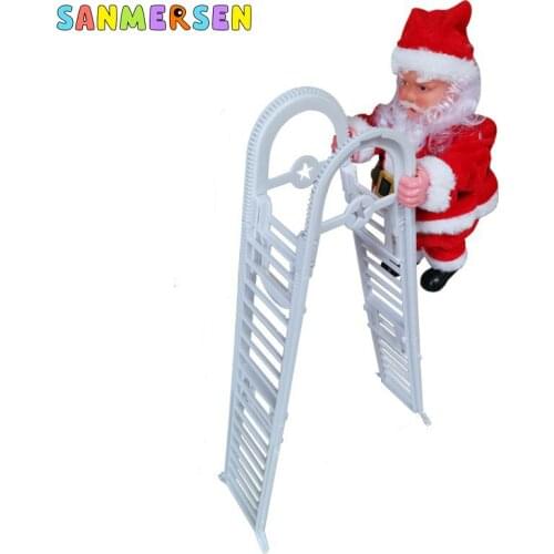 New Year Electric Ladder Santa Claus Christmas Doll Pendant Decoration Christmas Party Holiday Party Supplies Decoration