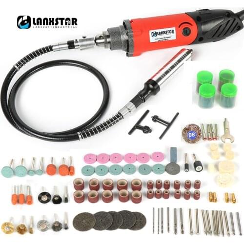 Updated 7500WS Electric Die Grinder 0.6~6.5mm Multifunction Chuck 6 Steps Variable Speed Flexible Shaf Convert Hanging Mill