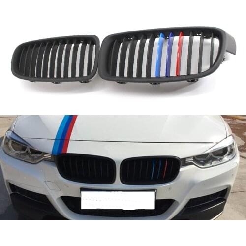 Front Grille Matte Black M Style for BMW F30 Sedan / Wagon 2012-2017
