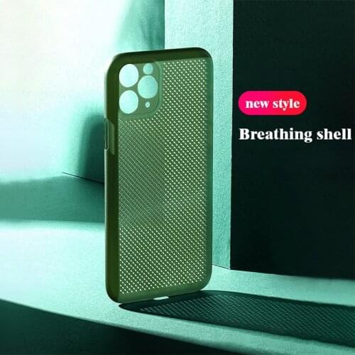 Dissipation Breathable Cool Case For iPhone 11 Pro Max Case Soft Slim Heat TPU Phone Cover For iPhone XR XS Max 8 7 6S Plus Case