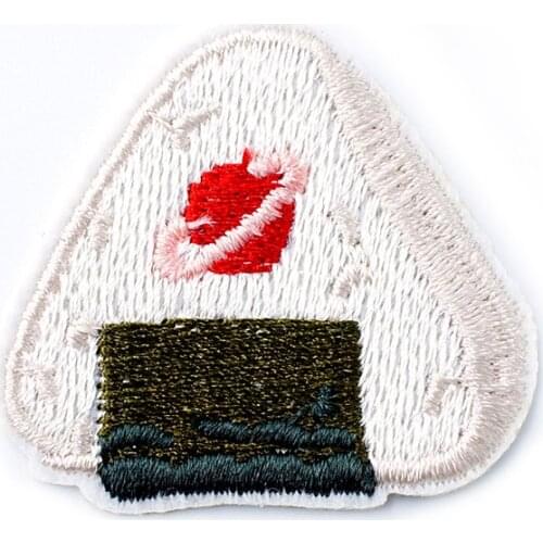 Rice Balls Size:3.5x4.0cm DIY Patches Cloth Patch Embroidered Cute Badges Hippie Iron On Cartoon Patches For Clothes Sticker