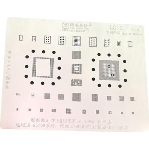 Amaoe LG2 BGA Reballing Stencil Template For LG G5/G6 VS995/V20/H868/Q8 MSM8996 CPU RAM PMIC POWER AUDIO WIFI IC CHIP Solder TIN