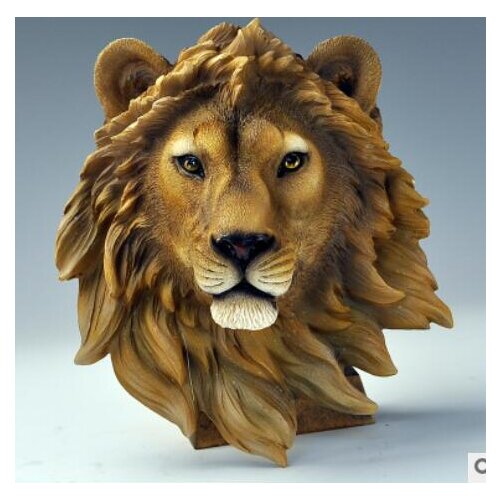 Resin artwork clear bar content head household realistic Creative tauren Leopards deer wall resin sculpture Crafts Statue Home