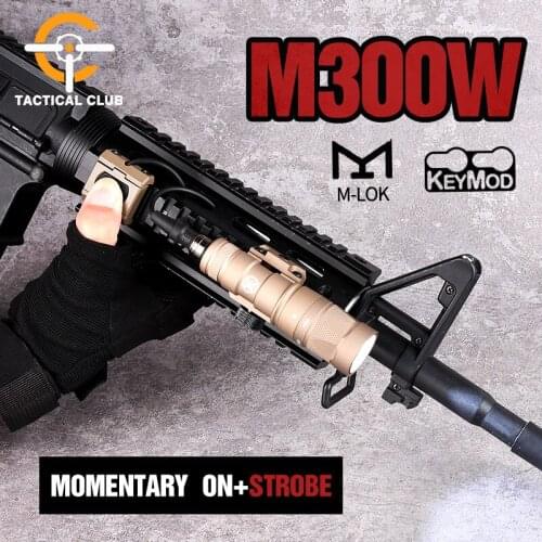 WADSN Tactical M300W Scout light Surefire M300 LED Flashtlight Remote Switch ModButton Airsoft Hunting Gun Weaponlight 20mm Rail